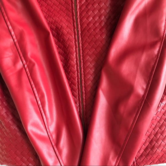 Colleen Lopez Faux Leather Woven Jacket - Picture 14 of 14